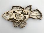Steampunk Fisch als Mandala Wandbild